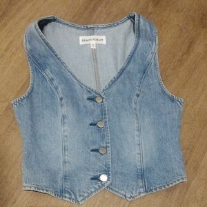 Denim Forum Light Blue Jean Vest